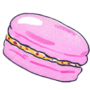 Sweet Pink Macaron & Coffee Cup cursor on a light page