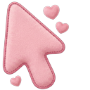 Soft Girl Pastel Pink Teddy Bear cursor on a light page