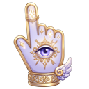 Angelcore Heavenly Winged Eye Animated pointer on a light page