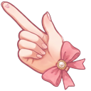 Soft Pink Cutecore Arrow pointer on a light page