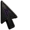 Dark Gothic Medieval Gauntlet & Stone Arrow cursor on a light page