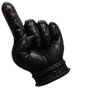 Dark Gothic Medieval Gauntlet & Stone Arrow pointer on a light page