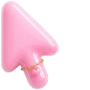 Bubble Gum Pink Arrow & Hand cursor on a light page