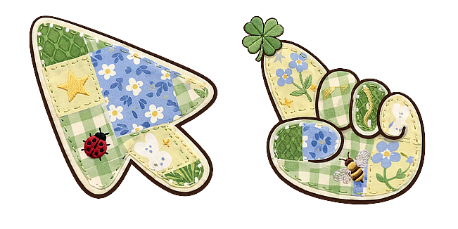 Green Quilted Hand & Arrow
