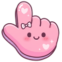 Kawaiicore Soft Pink Pink Arrow pointer on a light page