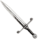 Dark Gothic Engraved Blade & Skull cursor on a light page