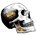 Dark Gothic Engraved Blade & Skull pointer on a light page