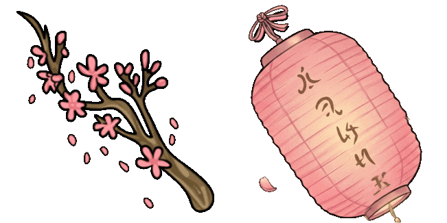 Sakura & Red Paper Lantern