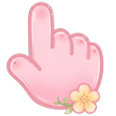 Pink Kawaiicore Custom pointer on a light page