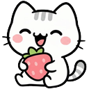 Soft Pastel Chibi Neko Fruity Style pointer on a light page