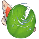 Japanese Koi Carp Animated pointer on a light page