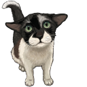 Baby Yoda Meme Cat Sad Eyes Style Cursor pointer on a light page
