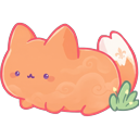 Soft Pastel Chibi Cats Loaf Style cursor on a light page