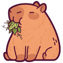 Hungry Capybara Snack Time cursor on a light page