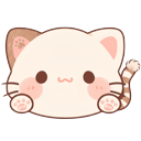 Aesthetic Cute Ginger & White Cat cursor on a light page