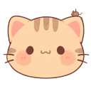 Aesthetic Cute Ginger & White Cat pointer on a light page