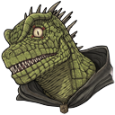 Dorohedoro Caiman & Reptile Knife pointer on a light page