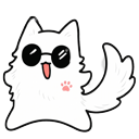 Jujutsu Kaisen Chibi Gojo Cat Sword pointer on a light page