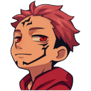 Jujutsu Kaisen Sukuna Red Lightning Animated pointer on a light page