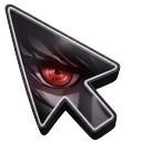 Naruto Sharingan & Rinnegan Eyes cursor on a light page