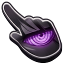 Naruto Sharingan & Rinnegan Eyes pointer on a light page