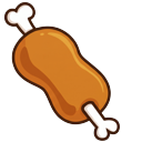 Cute One Piece Luffy Straw Hat Face & Meat cursor on a light page