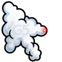 One Piece Gear 5 Luffy Cloud Cursor & Smiling Face cursor on a light page