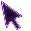 Pokemon Neon Glow Gengar cursor on a light page
