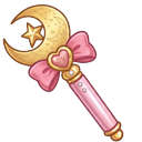 Sailor Moon Cute Chibi & Crescent Wand cursor on a light page