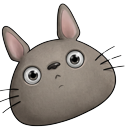 My Neighbor Totoro Face & Green Foliage cursor on a light page