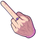 Sung Jinwoo Shadow Monarch Middle Finger Gaming cursor on a light page