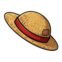 Monkey D. Luffy Straw Hat Pirates cursor on a light page