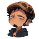 One Piece Trafalgar Law Chibi cursor on a light page