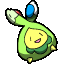 Pokemon Grass Type Budew and Roselia Animated cursor on a light page