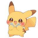 Pokemon Pikachu Happy Expression cursor on a light page