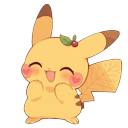 Pokemon Pikachu Happy Expression pointer on a light page