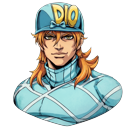 Cool JoJo Part 7 Diego Brando Scary Monster pointer on a light page