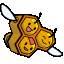 Cute Bug Type Pokemon Combee Animated cursor on a light page