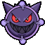 Pokemon Gengar Purple Target Animated cursor on a light page