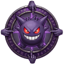 Pokemon Gengar Purple Target Animated pointer on a light page
