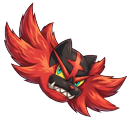 Pokemon Alola Incineroar Fierce Face and Claw pointer on a light page