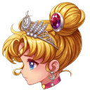 Sailor Moon Usagi Tsukino Face cursor on a light page