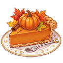 Cute Sailor Moon Autumn Pumpkin Pie cursor on a light page