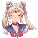 Sailor Moon Usagi Tsukino Smiling pointer on a light page