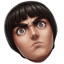 Naruto Rock Lee Bushy Brows Anime pointer on a light page