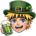 Naruto and Sasuke Leprechaun Hat cursor on a light page