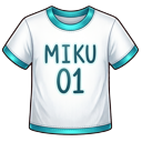 Hatsune Miku 01 Shirt and Chibi Neko cursor on a light page