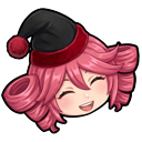Kasane Teto Holiday Black Santa Hat cursor on a light page