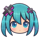 Hatsune Miku Minimalist Cross Hair Clip pointer on a light page