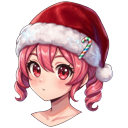 Hatsune Miku and Kasane Teto Santa Hat pointer on a light page